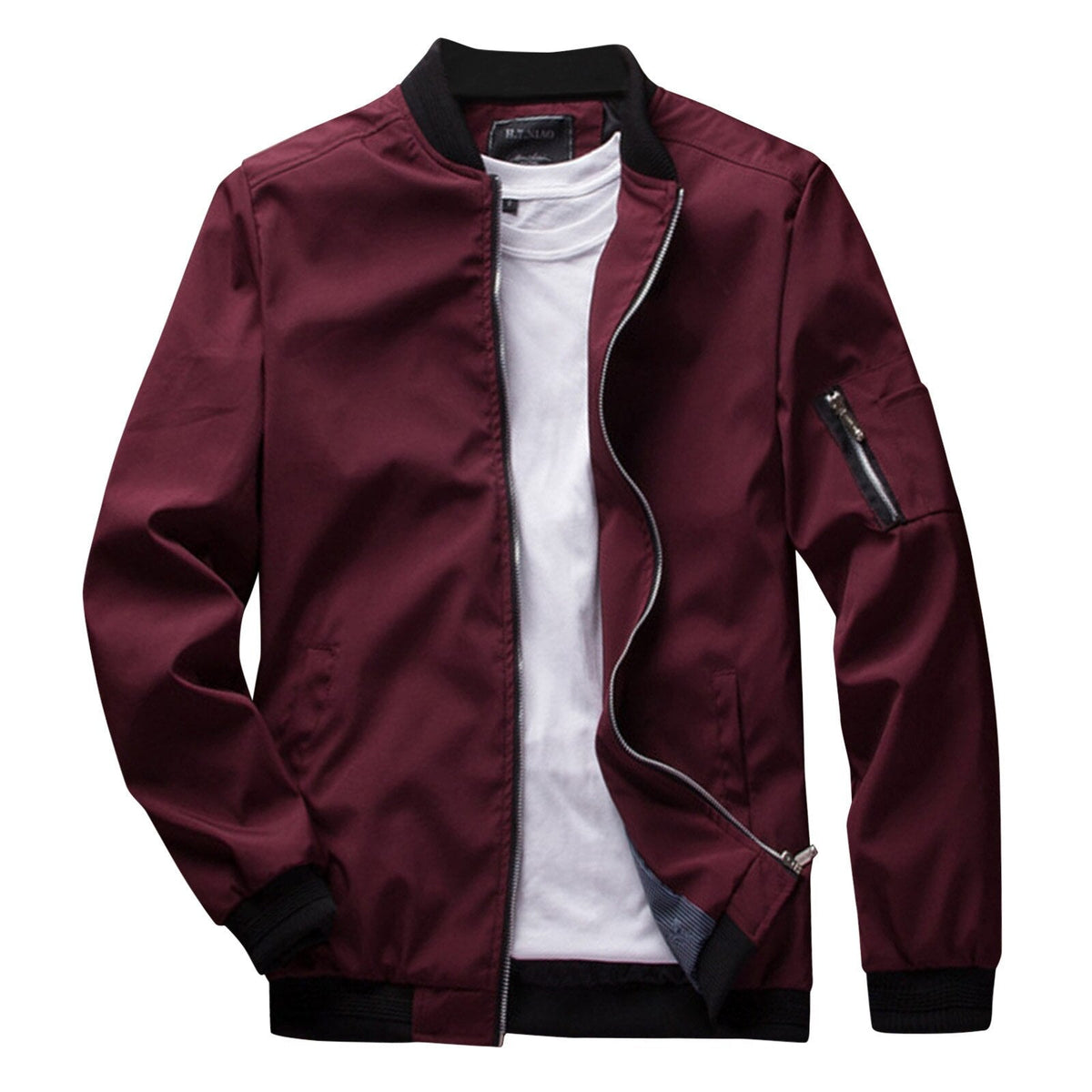 Brooks | Chaqueta Bomber de Hombre con Bolsillo en la Manga - StilfulltMen's jackets82FOL3DHRojoMBrooks | Chaqueta Bomber de Hombre con Bolsillo en la Manga