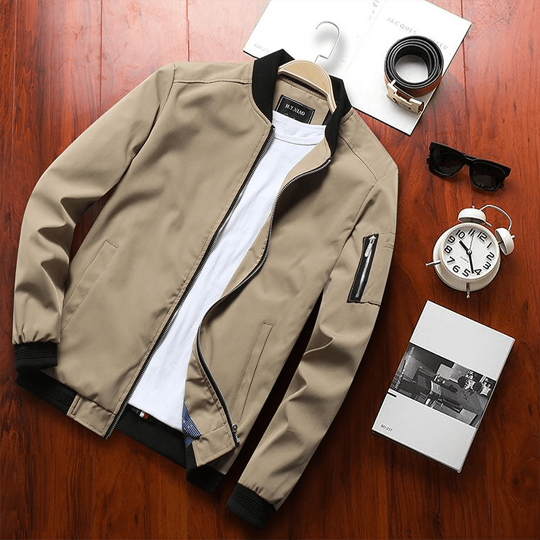 Brooks | Chaqueta Bomber de Hombre con Bolsillo en la Manga - StilfulltMen's jackets82FOL3DHRojoMBrooks | Chaqueta Bomber de Hombre con Bolsillo en la Manga