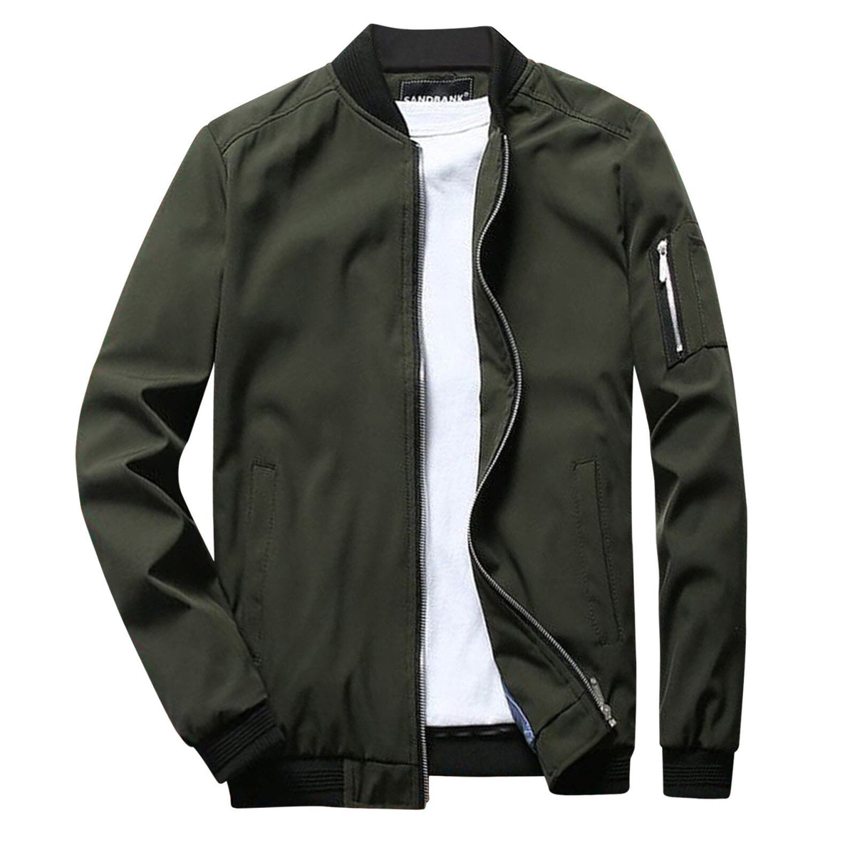 Brooks | Chaqueta Bomber de Hombre con Bolsillo en la Manga - StilfulltMen's jackets5S0W3901Verde militarMBrooks | Chaqueta Bomber de Hombre con Bolsillo en la Manga