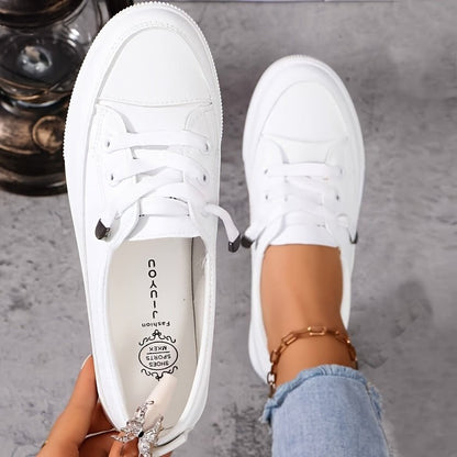 Bryony lace-up leather-look trainers, alternative view