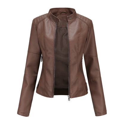 Marlowe | Chaqueta Biker Entallada con Cuello Mao