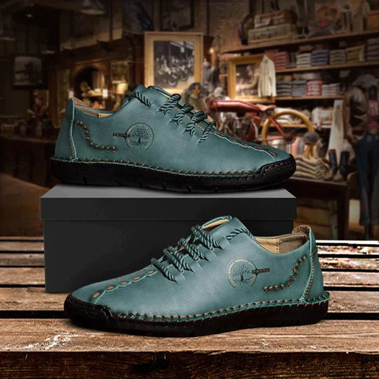 Calder | Zapatos Casual Vintage Cosidos a Mano - StilfulltMen's shoesVerde38Calder | Zapatos Casual Vintage Cosidos a Mano