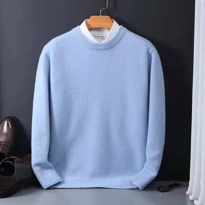 Callum | Jersey de Punto Suave de Cuello Redondo - StilfulltMen's sweatersDMED1-LY058001Azul claroMCallum | Jersey de Punto Suave de Cuello Redondo