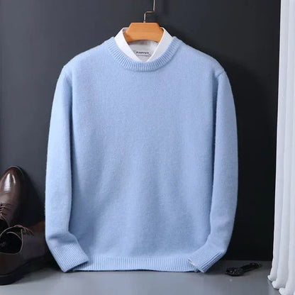 Callum | Jersey de Punto Suave de Cuello Redondo - StilfulltMen's sweatersDMED1-LY058001Azul claroMCallum | Jersey de Punto Suave de Cuello Redondo