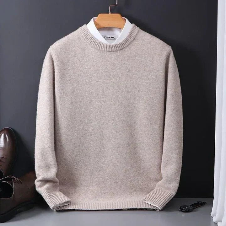 Callum | Jersey de Punto Suave de Cuello Redondo - StilfulltMen's sweatersDMED1-LY058026CaquiMCallum | Jersey de Punto Suave de Cuello Redondo