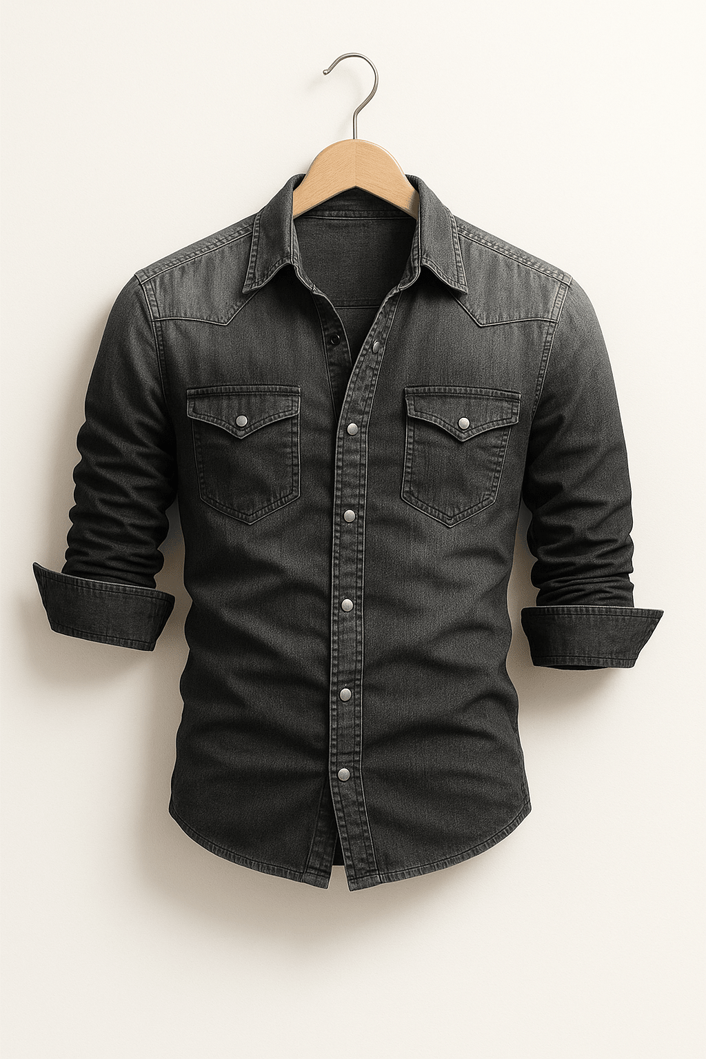 Callum men's slim-fit denim shirt, alternative view
