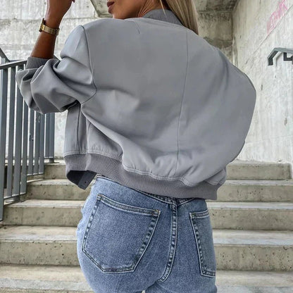 Carlota | Chaqueta Bomber Corta de Otoño - StilfulltWomen's jacketsQ5MUQDM3NegroSCarlota | Chaqueta Bomber Corta de Otoño