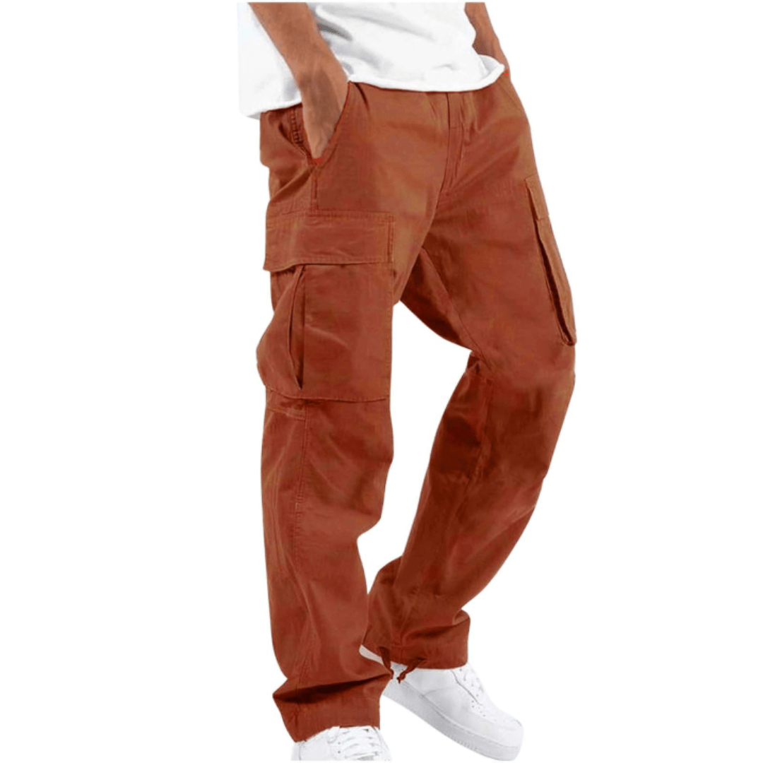 Casper | Pantalón Cargo Ancho con Bolsillos de Solapa - StilfulltMen's pantsNaranjaSCasper | Pantalón Cargo Ancho con Bolsillos de Solapa