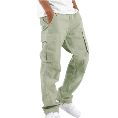 Casper | Pantalón Cargo Ancho con Bolsillos de Solapa - StilfulltMen's pantsVerde claroSCasper | Pantalón Cargo Ancho con Bolsillos de Solapa