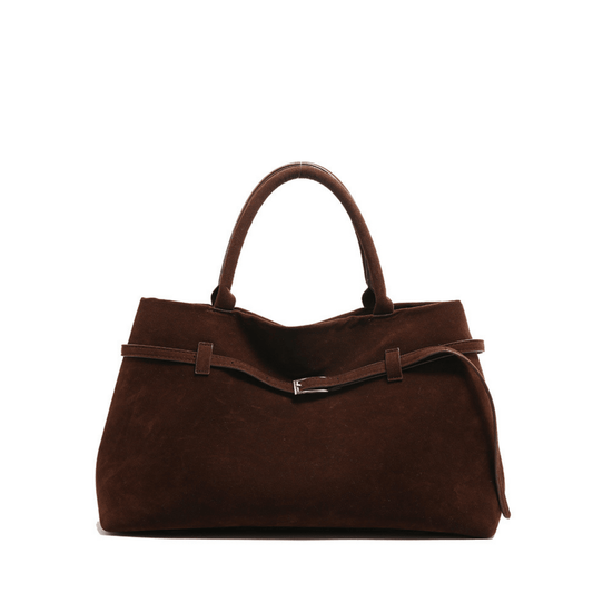 Clarisse | Bolso Shopper de Ante Vegano con Hebillag - StilfulltWomen's handbagsDBAD2-WK261001MarrónClarisse | Bolso Shopper de Ante Vegano con Hebillag