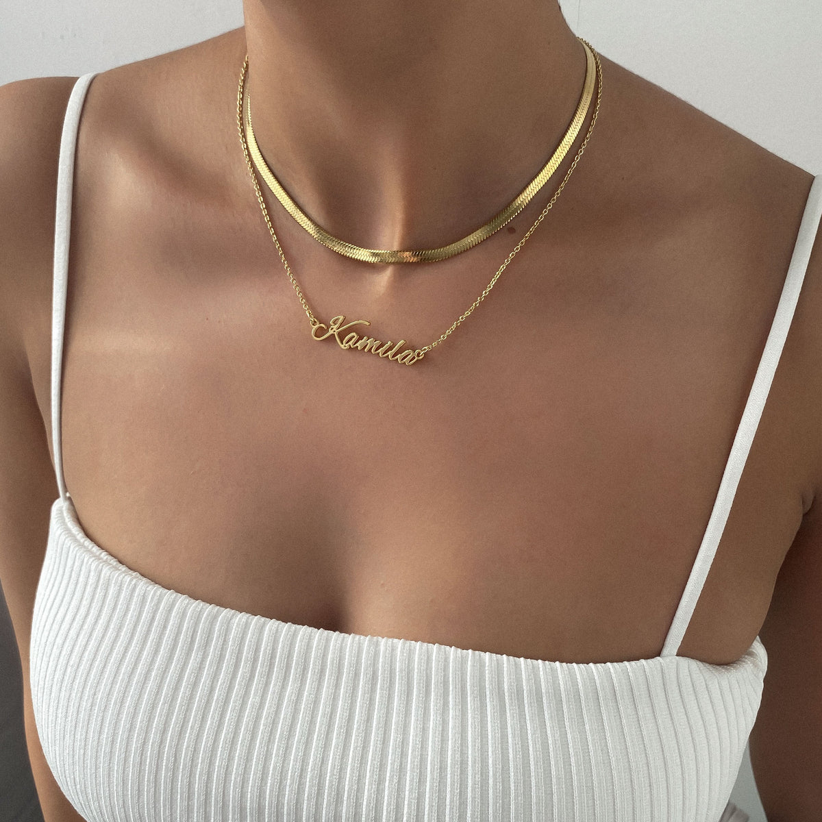 Collar de Cadena Plana de Espiga - StilfulltWomen's jewelryVIVA430577MODAPlata35cmCollar de Cadena Plana de Espiga