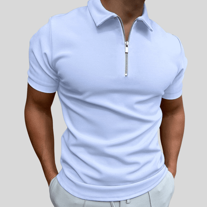 Colton | Polo de Manga Corta con Cremallera - StilfulltMen's shirtsES548019Azul claroSColton | Polo de Manga Corta con Cremallera