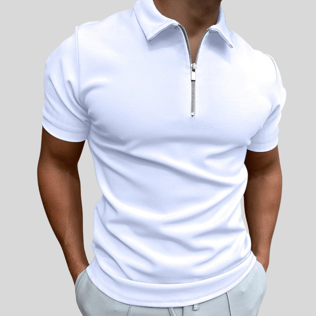 Colton | Polo de Manga Corta con Cremallera - StilfulltMen's shirtsES548001BlancoSColton | Polo de Manga Corta con Cremallera