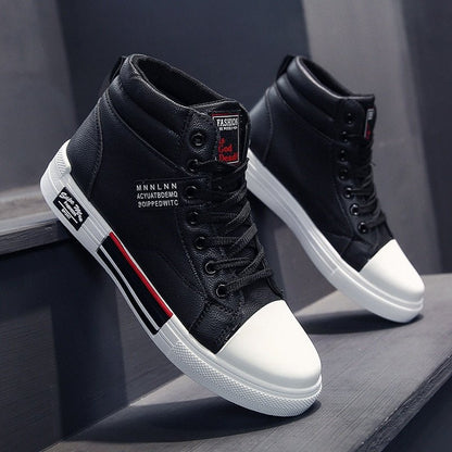 Colton | Zapatillas Altas de Hombre Efecto Piel - StilfulltMen's shoesHERENKLASS-ZWART-VTUINegro39Colton | Zapatillas Altas de Hombre Efecto Piel