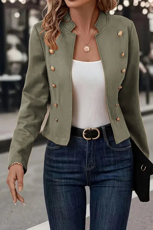 Coralie | Chaqueta Corta con Botonadura Doble - StilfulltWomen's jacketsDELPHINE-GRN-SVerdeSCoralie | Chaqueta Corta con Botonadura Doble