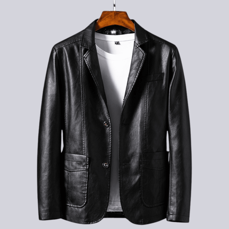 Corbin | Americana de Piel Ligera con Solapas - StilfulltMen's jacketsVER25BLASVER2931NegroSCorbin | Americana de Piel Ligera con Solapas