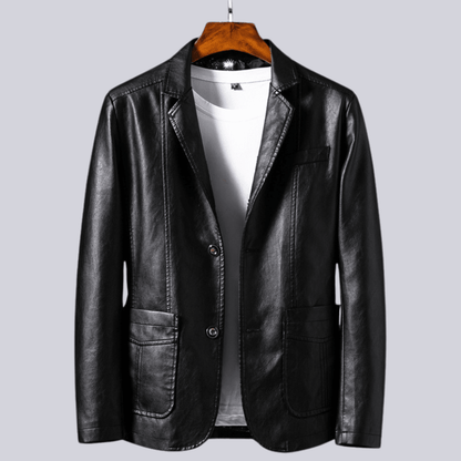 Corbin | Americana de Piel Ligera con Solapas - StilfulltMen's jacketsVER25BLASVER2931NegroSCorbin | Americana de Piel Ligera con Solapas
