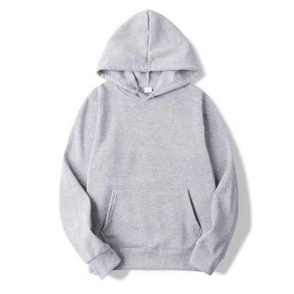 Cormac | Sudadera Lisa con Capucha Ajustable y Bolsillo Canguro - StilfulltMen's sweatersGrisSCormac | Sudadera Lisa con Capucha Ajustable y Bolsillo Canguro