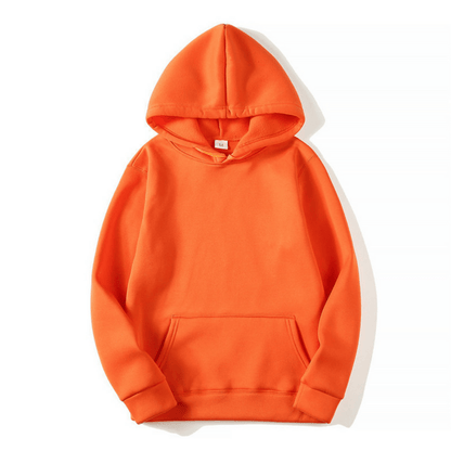 Cormac | Sudadera Lisa con Capucha Ajustable y Bolsillo Canguro - StilfulltMen's sweatersNaranjaSCormac | Sudadera Lisa con Capucha Ajustable y Bolsillo Canguro