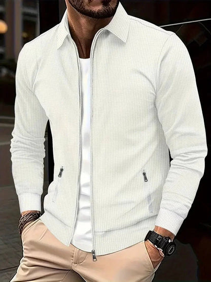 Dario | Chaqueta de Punto de Hombre con Cremallera Completa - StilfulltMen's vests49478604030273BlancoSDario | Chaqueta de Punto de Hombre con Cremallera Completa