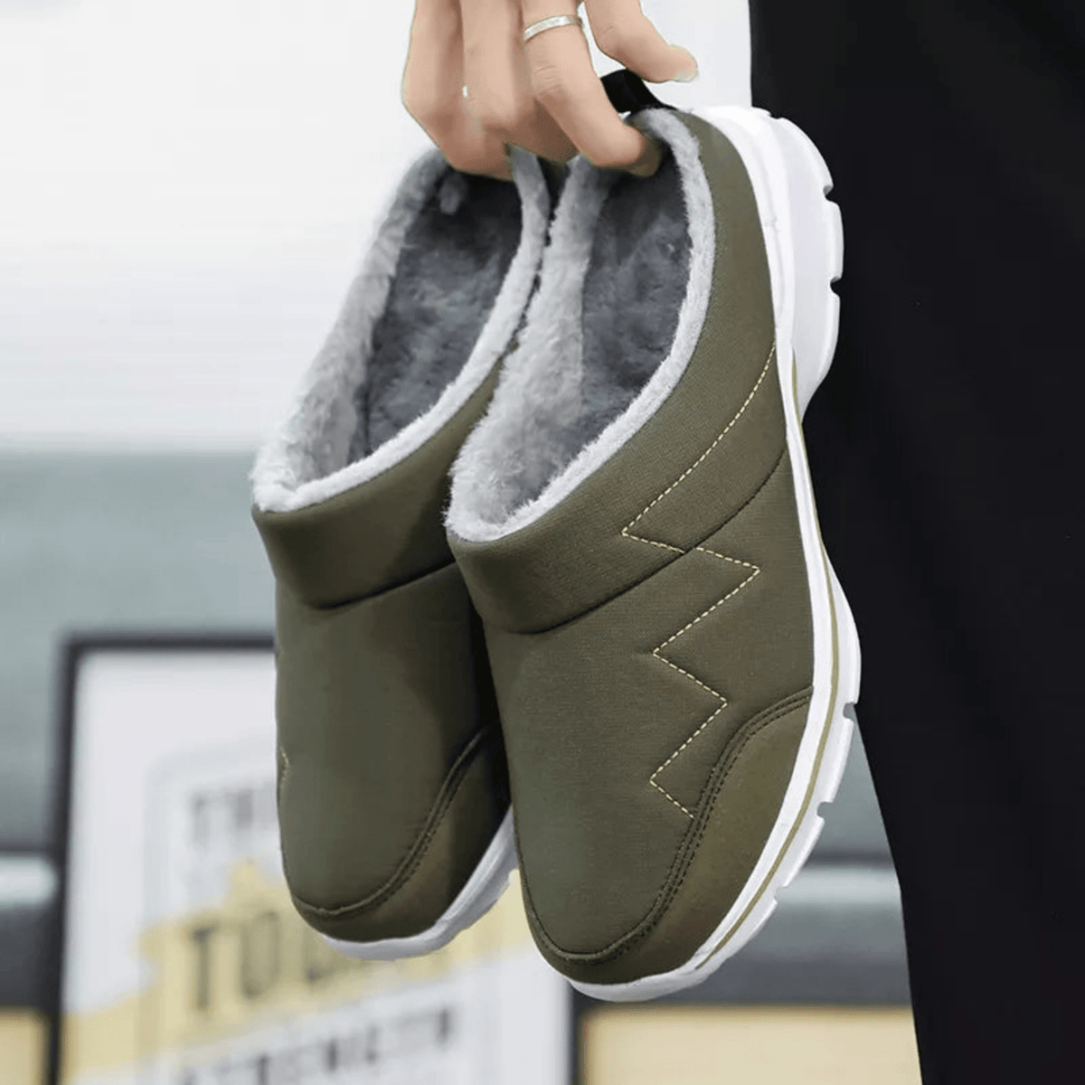 Dawson | Zapatillas de Casa Forradas y Antideslizantes de Invierno - StilfulltMen's shoesECHPKWNPNegro39Dawson | Zapatillas de Casa Forradas y Antideslizantes de Invierno