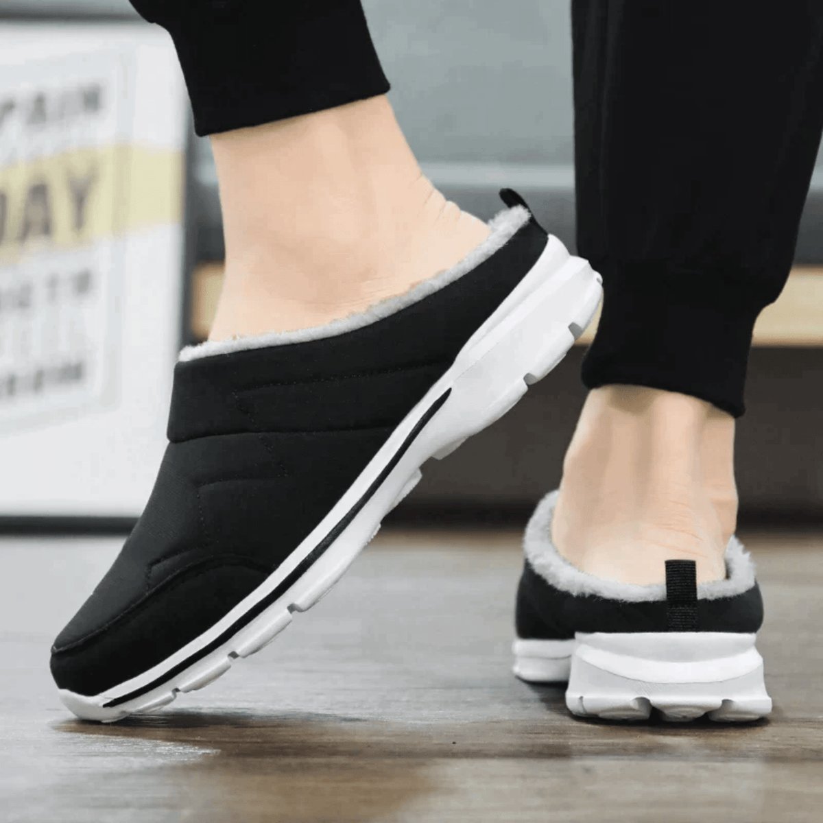 Dawson | Zapatillas de Casa Forradas y Antideslizantes de Invierno - StilfulltMen's shoesECHPKWNPNegro39Dawson | Zapatillas de Casa Forradas y Antideslizantes de Invierno