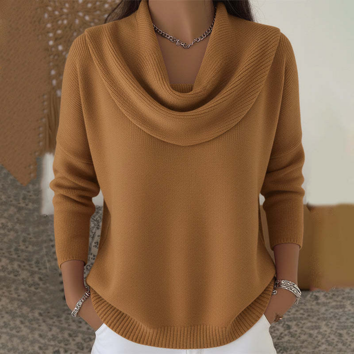 Wrenley | Jersey Drapeado de Punto Suave