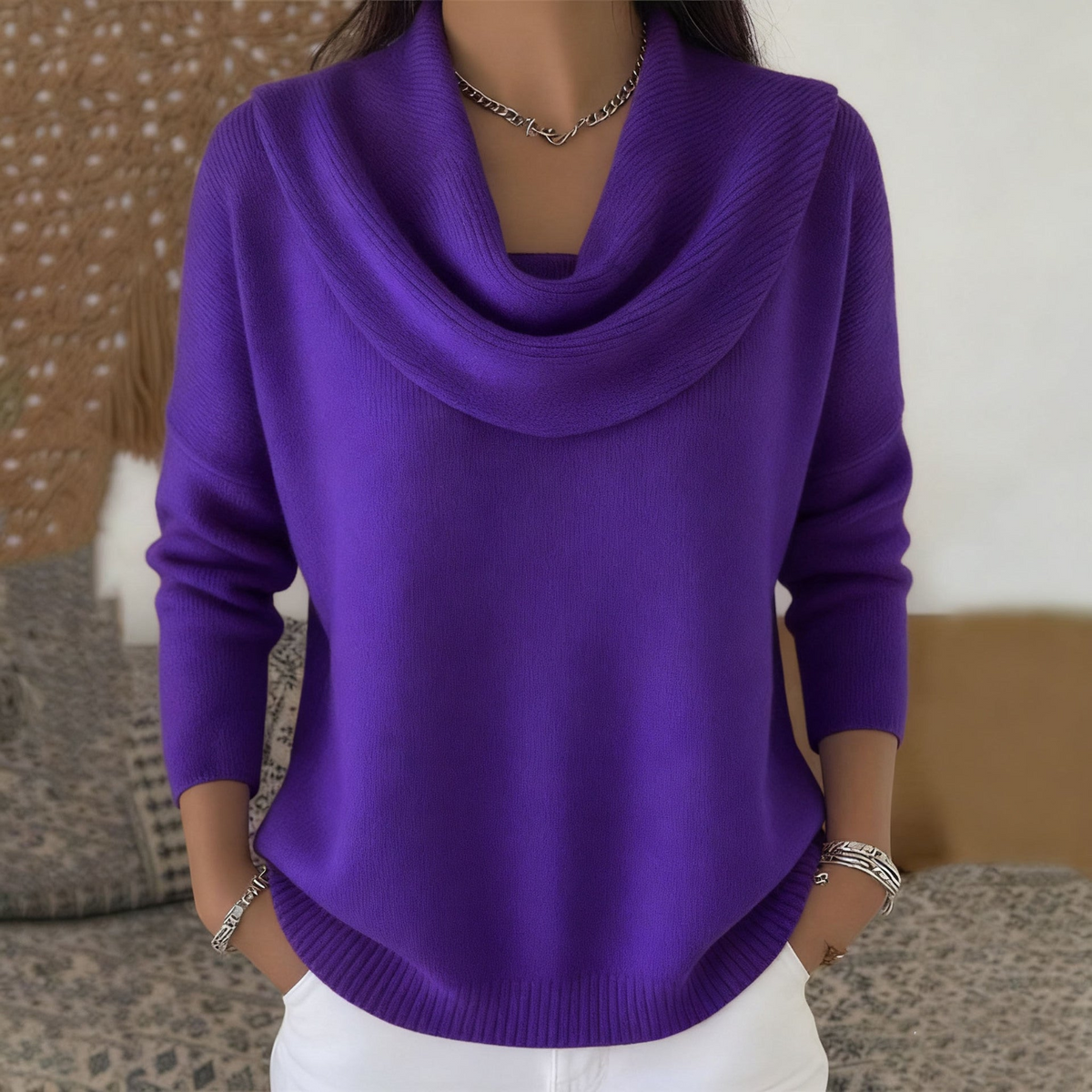Wrenley | Jersey Drapeado de Punto Suave