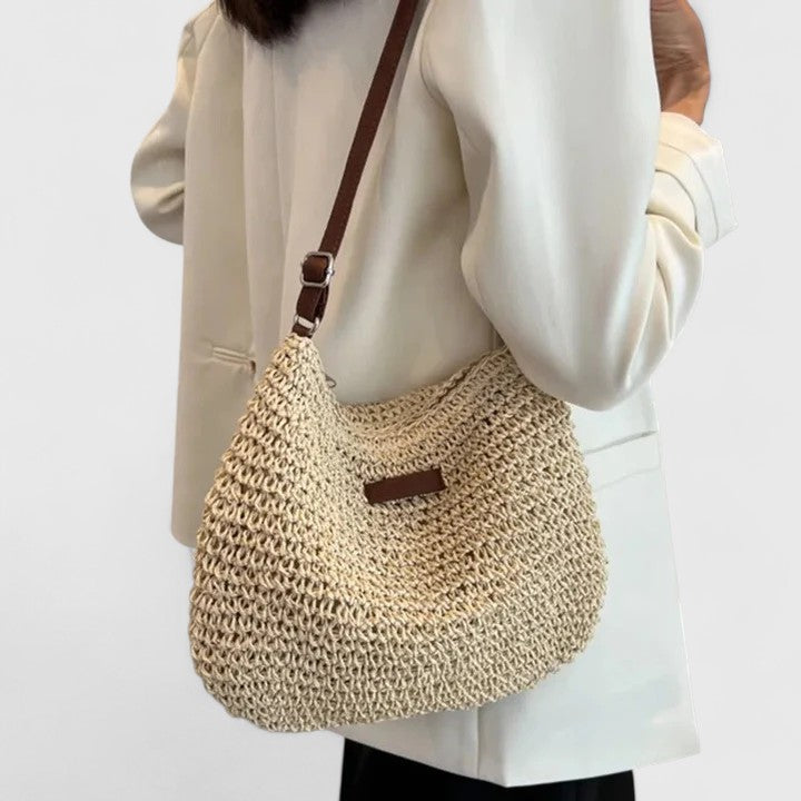 Wilder | Bolso de Rafia Trenzada con Bandolera