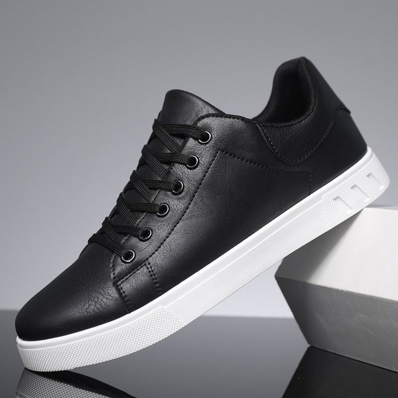 Duncan men's round-toe lace-up trainers in black