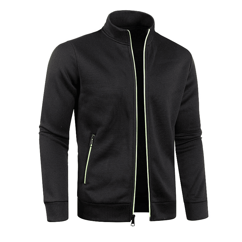 Elio | Forro Polar de Hombre con Cremallera y Cuello Alto - StilfulltMen's vestsNegroSElio | Forro Polar de Hombre con Cremallera y Cuello Alto