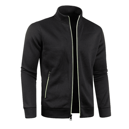 Elio | Forro Polar de Hombre con Cremallera y Cuello Alto - StilfulltMen's vestsNegroSElio | Forro Polar de Hombre con Cremallera y Cuello Alto