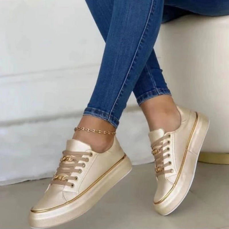 Elowen | Zapatillas de Plataforma Acolchadas - StilfulltWomen's shoesOro35Elowen | Zapatillas de Plataforma Acolchadas