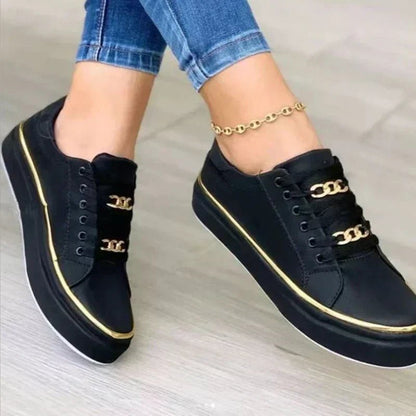 Elowen | Zapatillas de Plataforma Acolchadas - StilfulltWomen's shoesOro35Elowen | Zapatillas de Plataforma Acolchadas