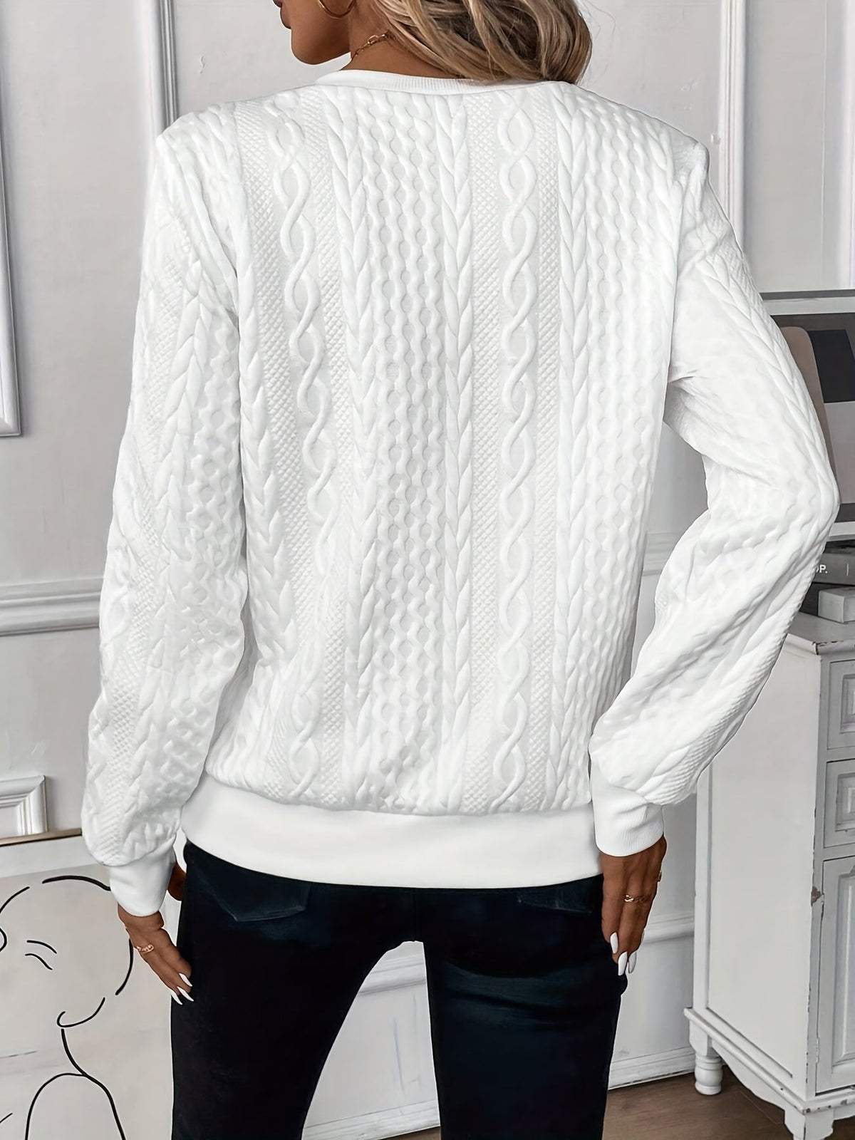 Elvire | Jersey de Media Cremallera con Trenzas - StilfulltWomen's sweatersDWOD5-BQ285016NegroSElvire | Jersey de Media Cremallera con Trenzas