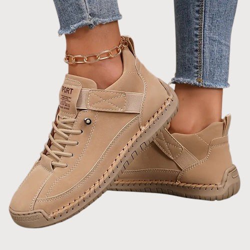 Emerson | Zapatillas de Piel con Puntera Ancha - StilfulltWomen's shoesCaqui36.5Emerson | Zapatillas de Piel con Puntera Ancha