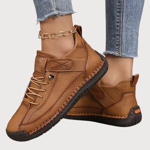 Emerson | Zapatillas de Piel con Puntera Ancha - StilfulltWomen's shoesMarrón36.5Emerson | Zapatillas de Piel con Puntera Ancha