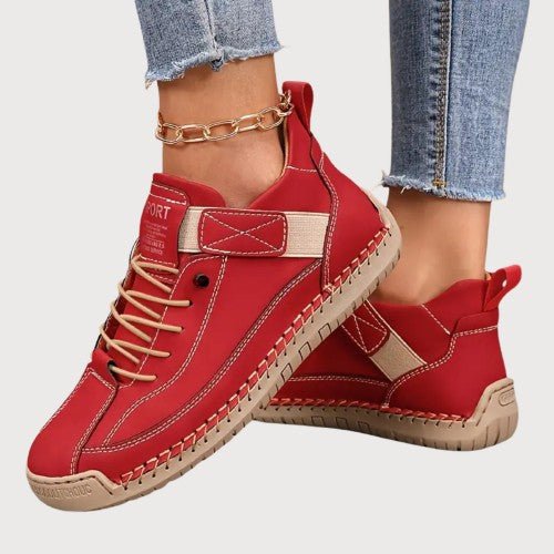 Emerson | Zapatillas de Piel con Puntera Ancha - StilfulltWomen's shoesRojo36.5Emerson | Zapatillas de Piel con Puntera Ancha