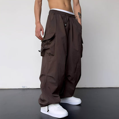 Enzo | Pantalón Cargo Holgado de Hombre con Bajo Ajustable - StilfulltMen's pantsVIVA405077MODAMarrónSEnzo | Pantalón Cargo Holgado de Hombre con Bajo Ajustable