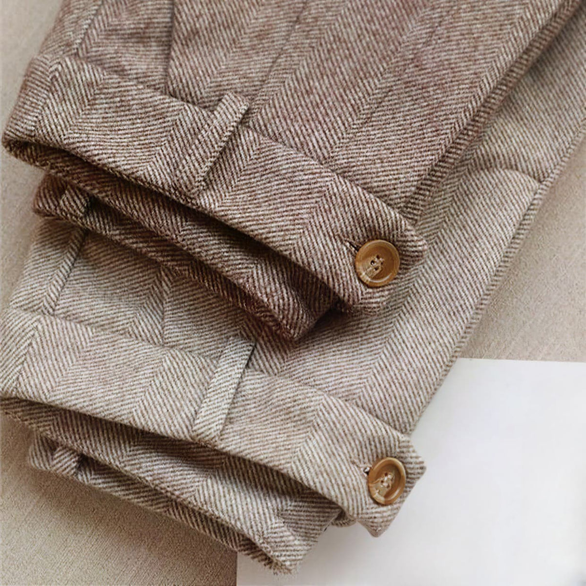 Eulalia | Pantalón de Tiro Alto en Espiga - StilfulltMen's pantsGrisXSEulalia | Pantalón de Tiro Alto en Espiga