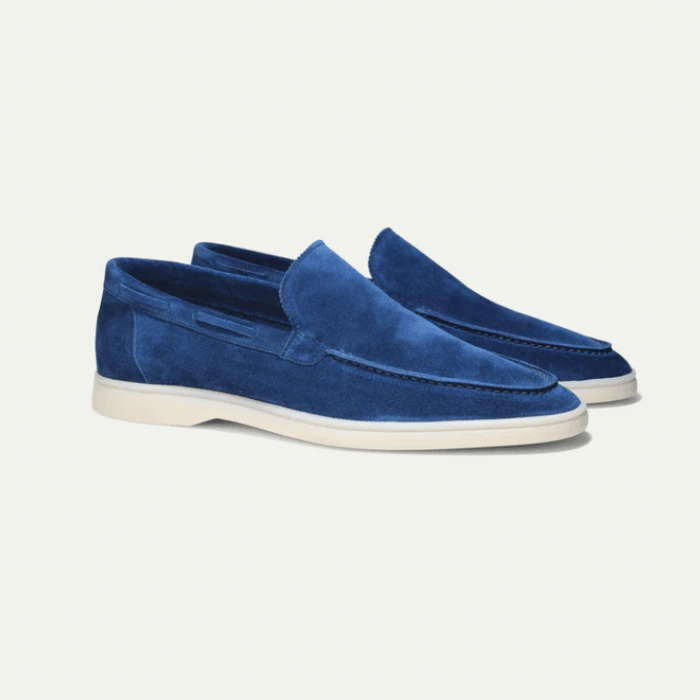 Everett | Mocasines Efecto Ante con Suela Crema - StilfulltMen's shoesHERENLUXEH-MARIN-47HMAzul marino38Everett | Mocasines Efecto Ante con Suela Crema