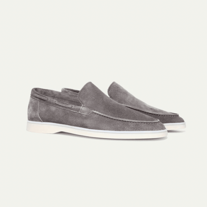 Everett | Mocasines Efecto Ante con Suela Crema - StilfulltMen's shoesHERENLUXEH-GRIJS-1S65Gris38Everett | Mocasines Efecto Ante con Suela Crema