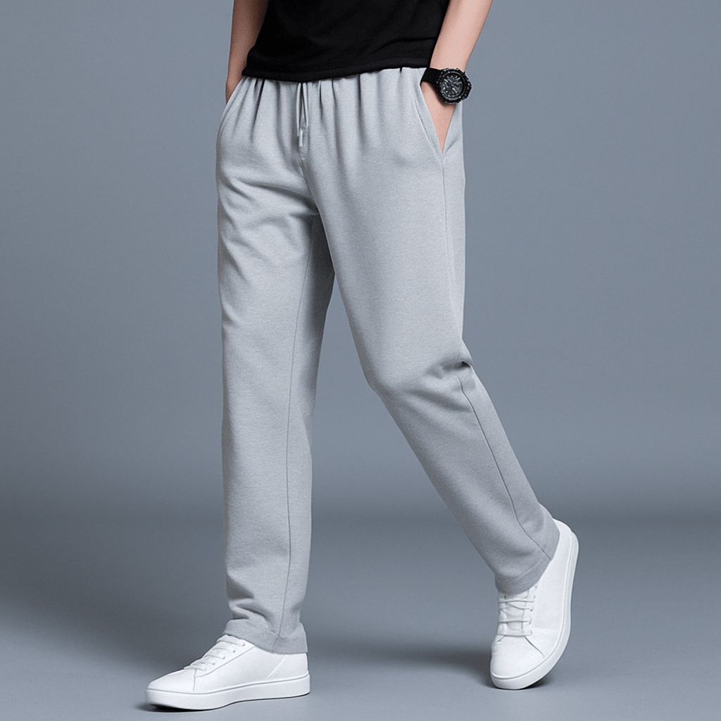 Everett | Pantalón de Chándal Holgado de Pierna Recta - StilfulltMen's pantsDMED5-FV324008Gris claroMEverett | Pantalón de Chándal Holgado de Pierna Recta