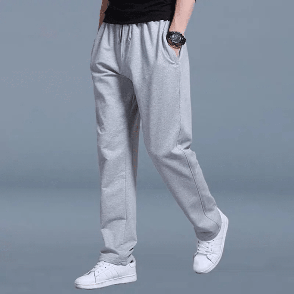 Everett | Pantalón de Chándal Holgado de Pierna Recta - StilfulltMen's pantsDMED5-FV324008Gris claroMEverett | Pantalón de Chándal Holgado de Pierna Recta