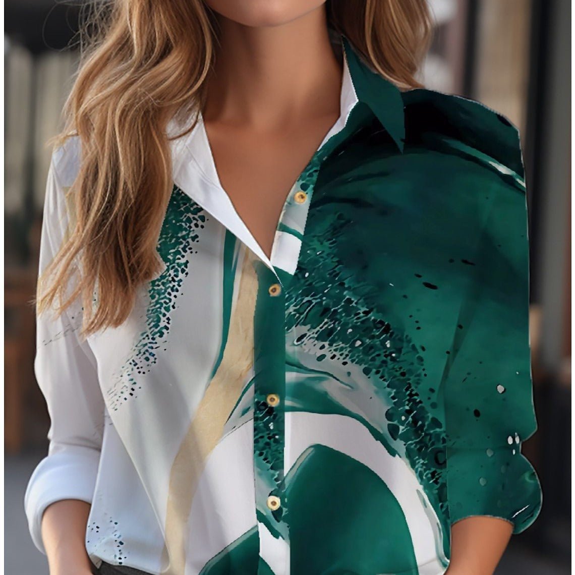 Everly | Camisa con Estampado Floral y Botones - StilfulltWomen's blousesDWOD4-QX042025VerdeSEverly | Camisa con Estampado Floral y Botones