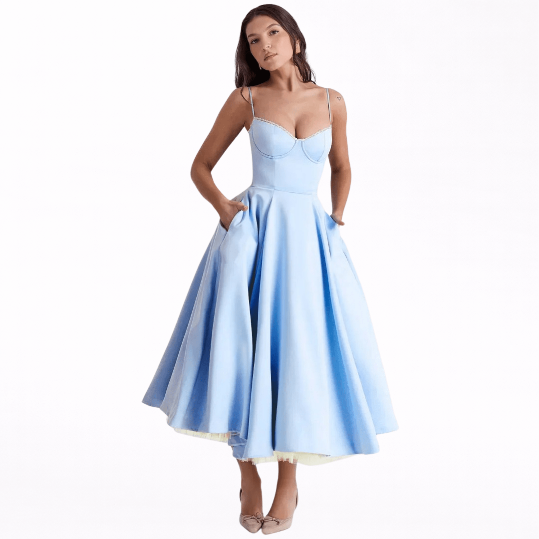 Fiorine | Midiklänning Elegant och Raffinerad - StilfulltdressRosaSFiorine | Midiklänning Elegant och Raffinerad
