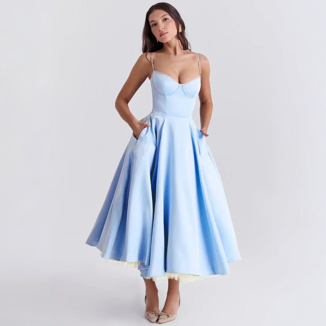 Fiorine | Midiklänning Elegant och Raffinerad - StilfulltdressRosaSFiorine | Midiklänning Elegant och Raffinerad