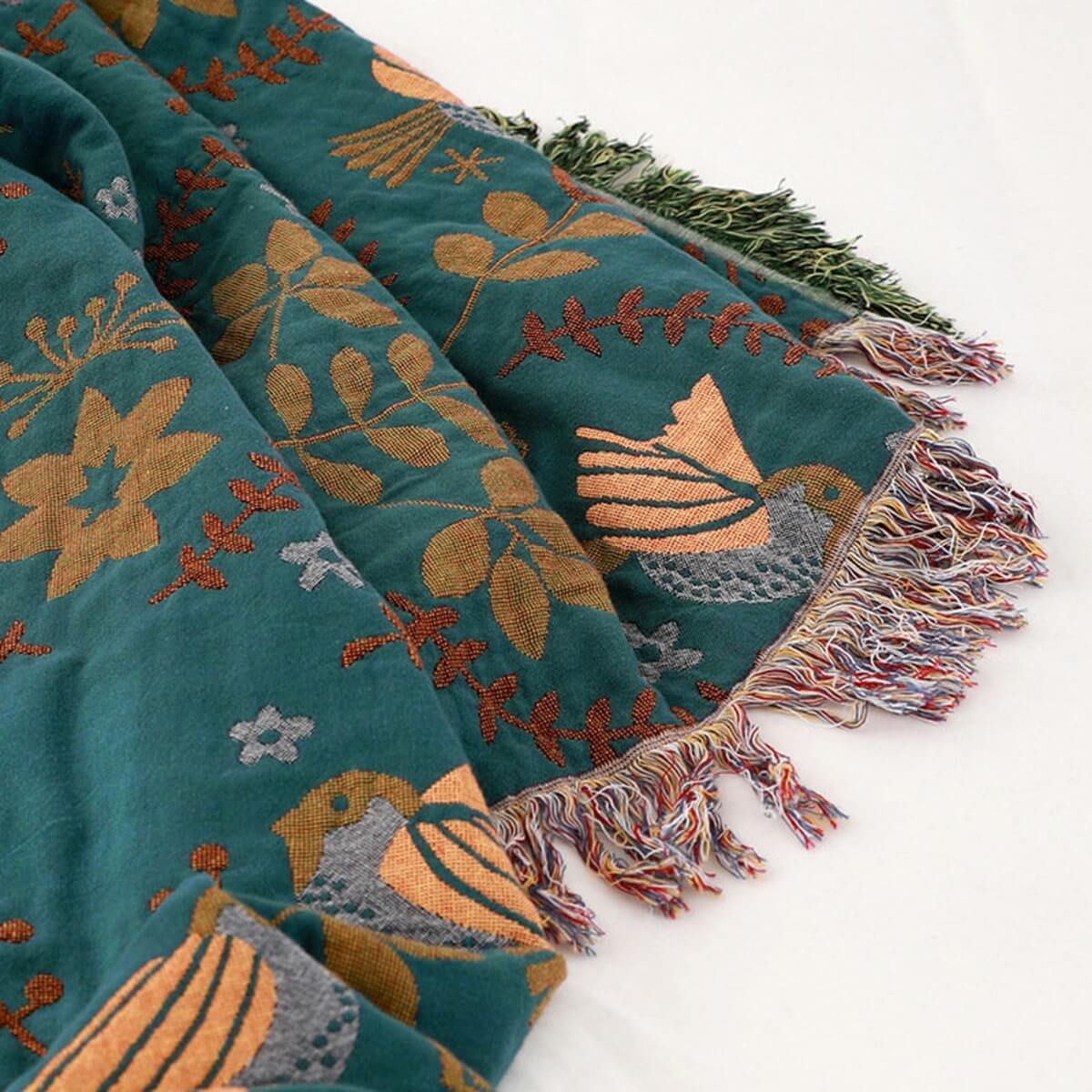 Fjora | Manta Reversible de Algodón con Flecos - StilfulltBlanketsScandinavian Blanket - 1(150 x 200cm)Fjora | Manta Reversible de Algodón con Flecos