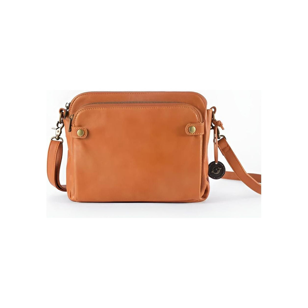 Florence leather-look crossbody bag in brown