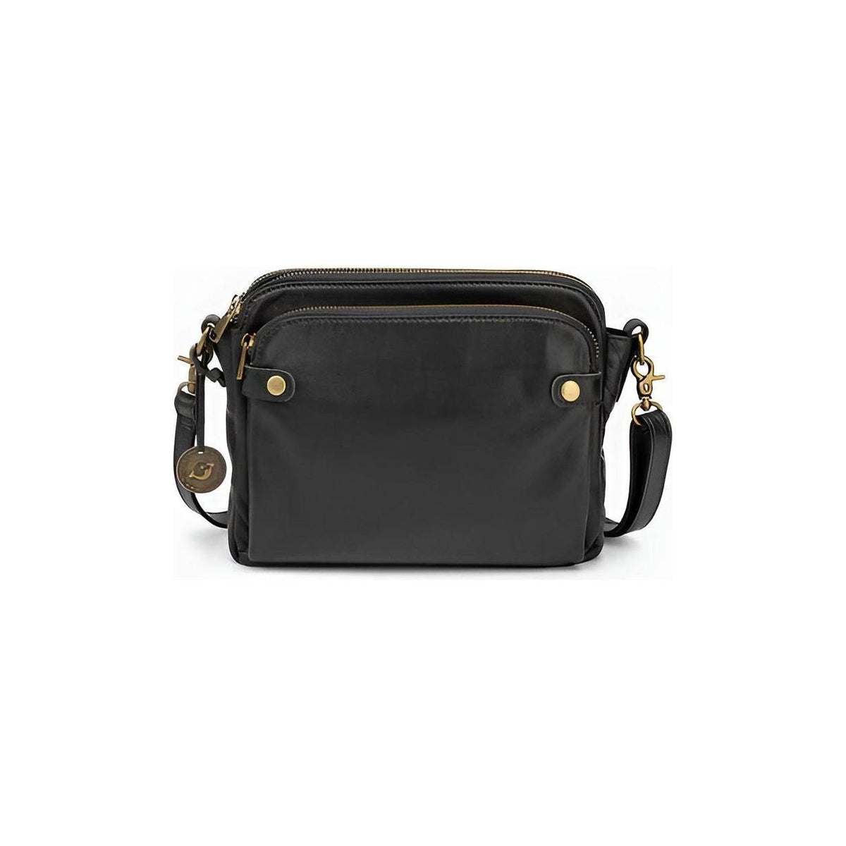 Florence leather-look crossbody bag in black